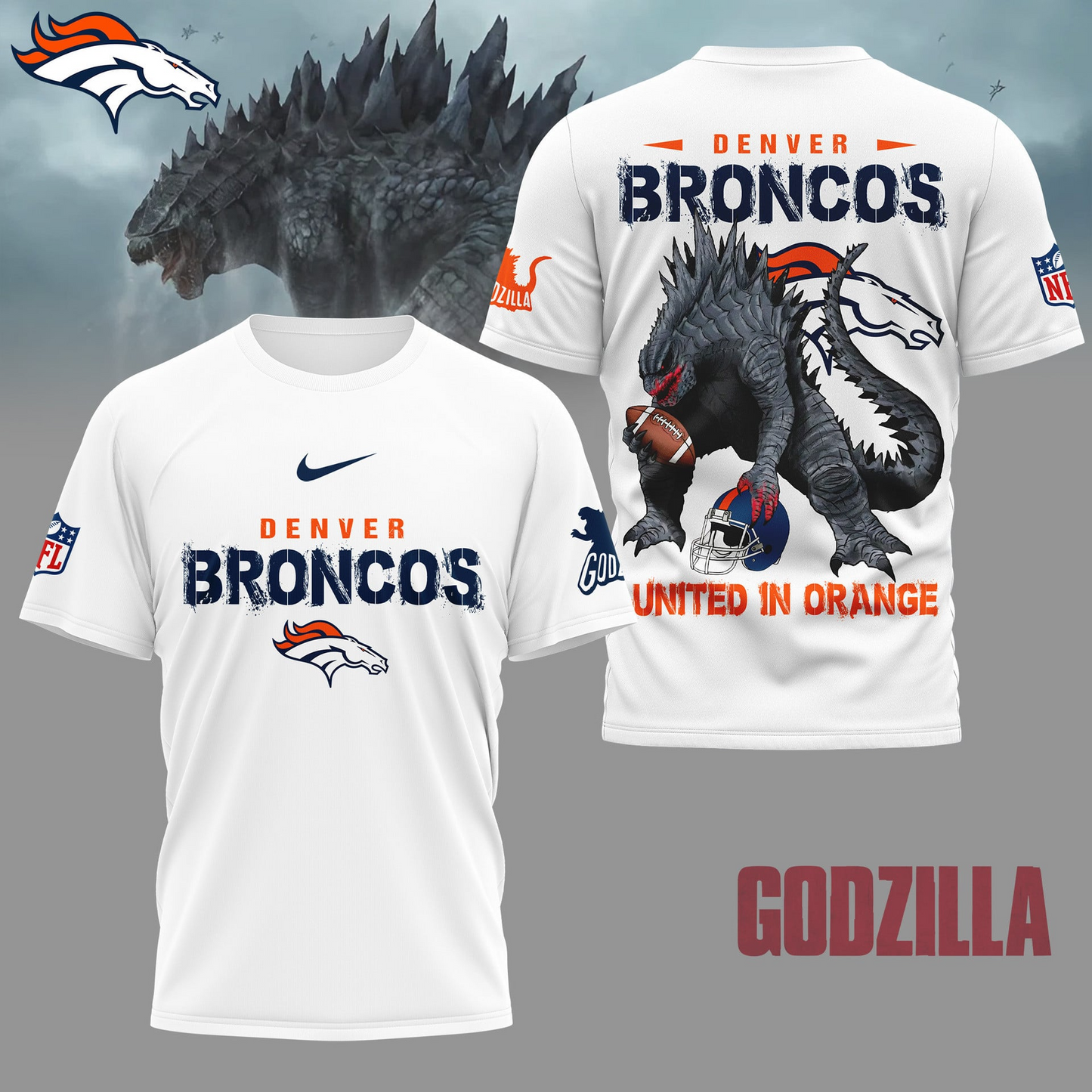 DB Premium NFL Godzilla Football Shirt DDT CTND