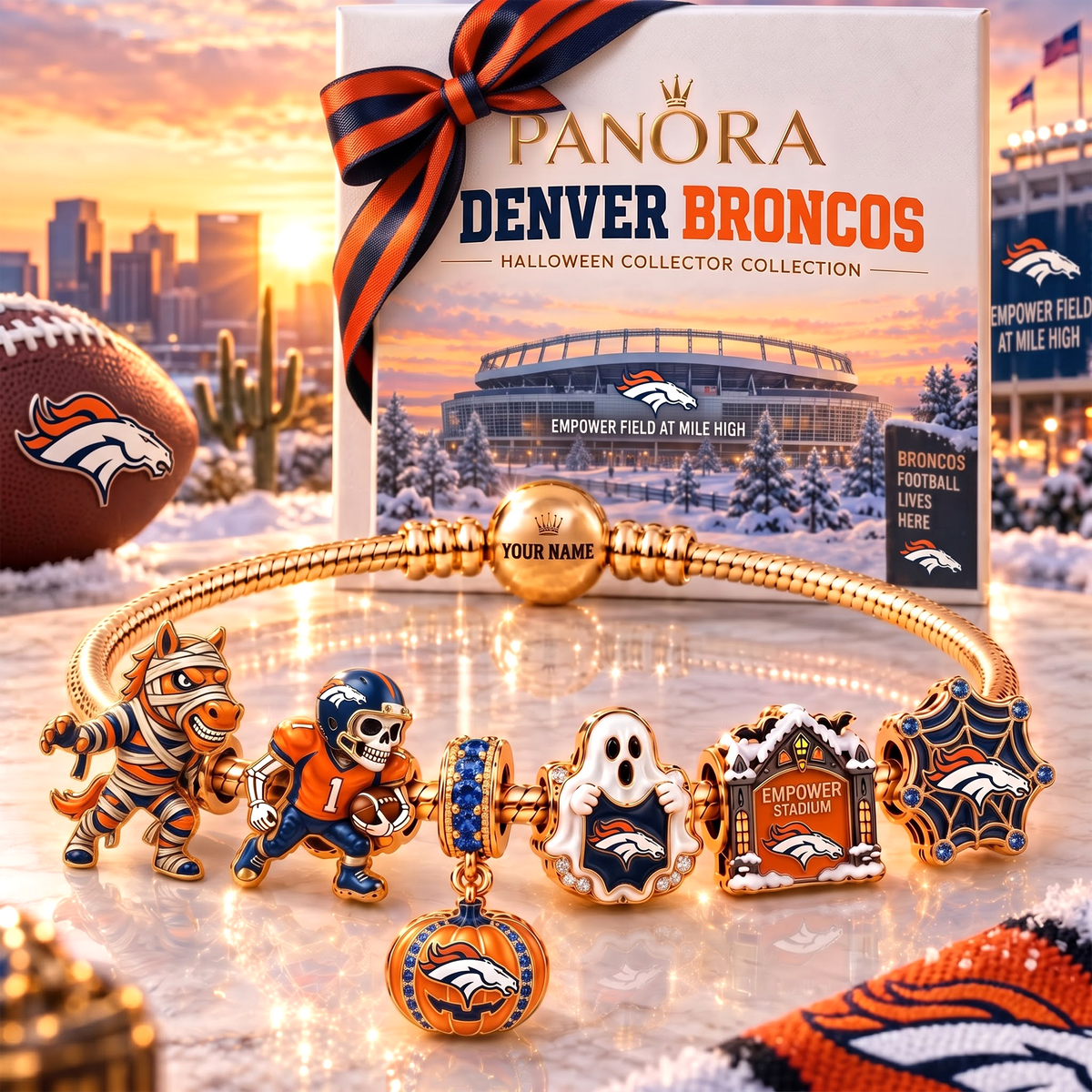 DB x Luxury NFL Gold Charm Halloween Bracelet