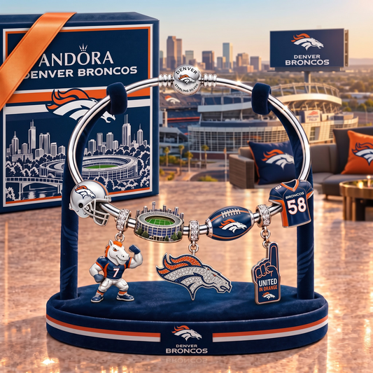 DB x Personalized NFL Pandora Style Charm Bracelet Gift Set 1409