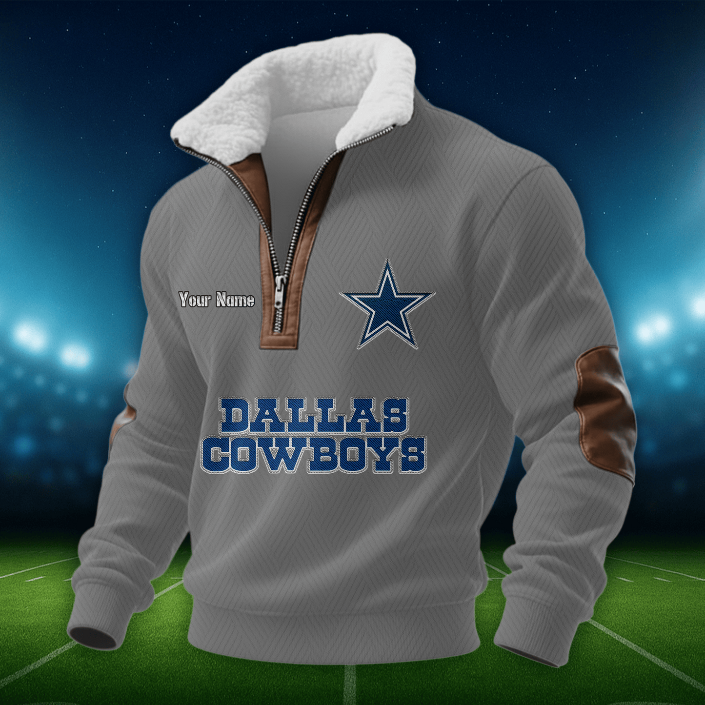 DC NFL Men Fur Collar Sweatshirt DDT CTND