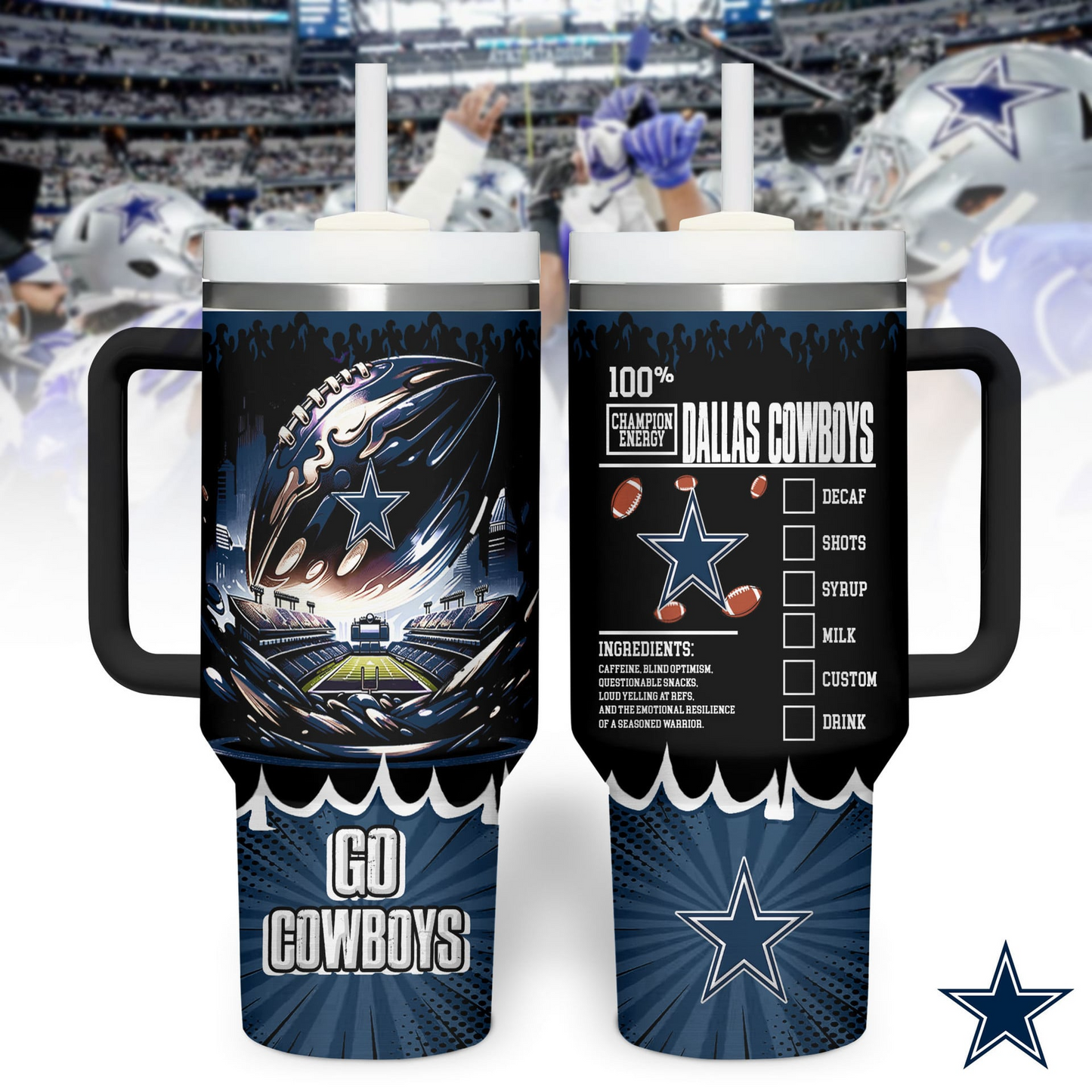 DC Premium NFL Champion Energy Tumbler 40oz DDT CTND
