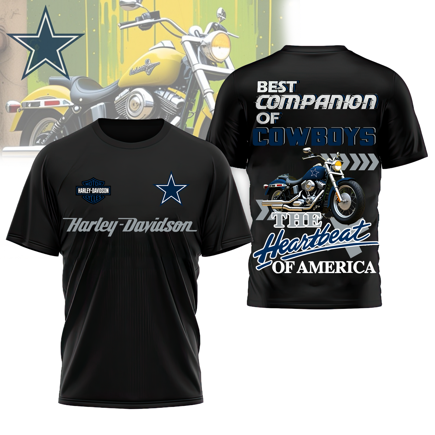 DC Premium NFL HL Motorcycle 3D Shirt DDT CTND