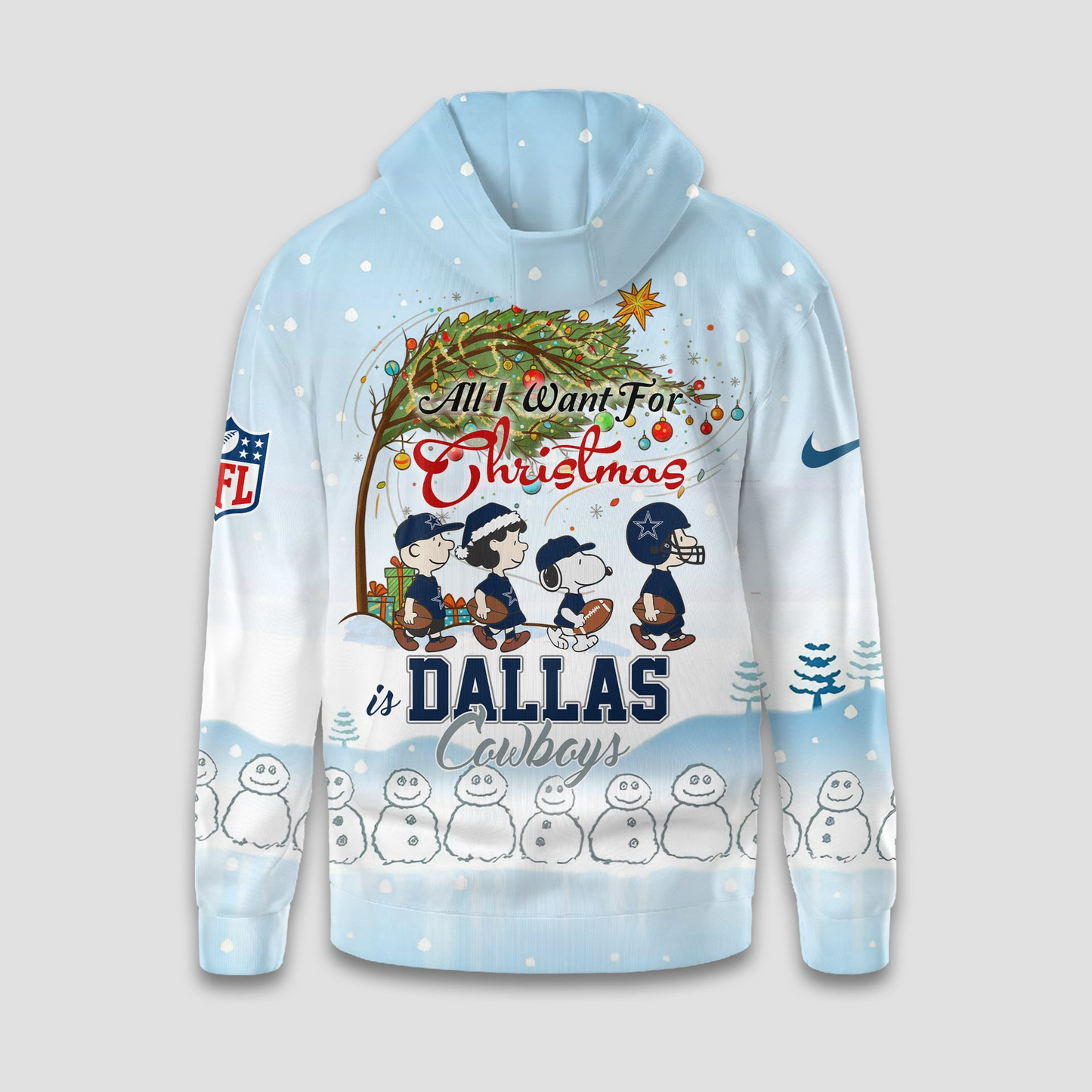 DC Premium NFL Peanuts Snow Day Hoodie DDT CTND