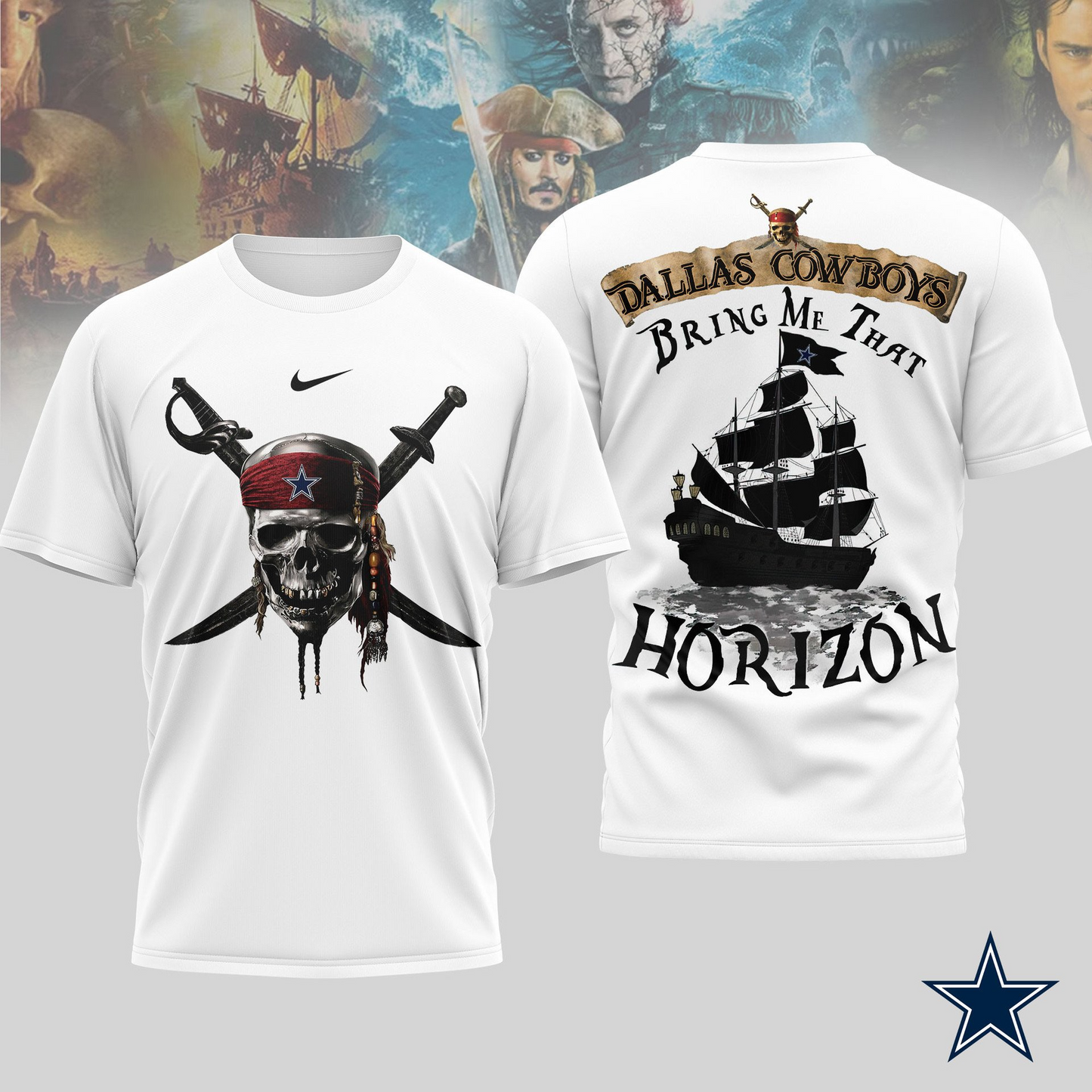 DC Premium NFL Pirates Of The Caribbean 3D Shirt DDT NTL