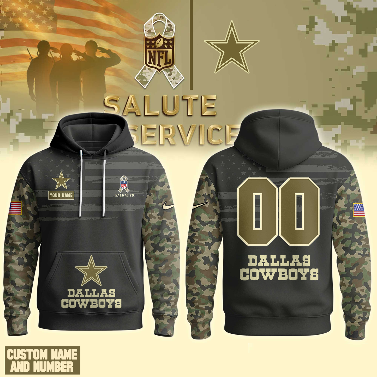 DC Premium NFL Salute To Service Hoodie DDT  NTL