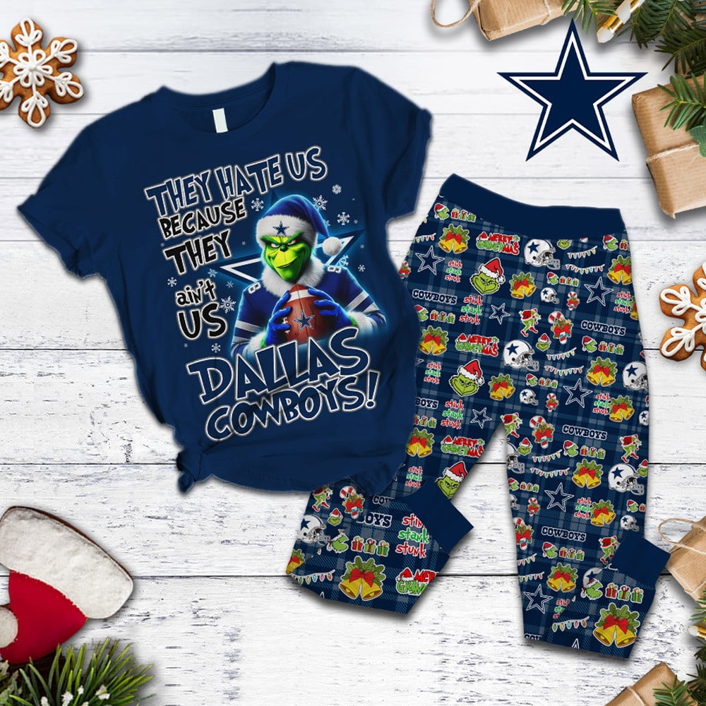 DC Premium NFL They Ain't Us Grinch Pajamas Set DDT CTND