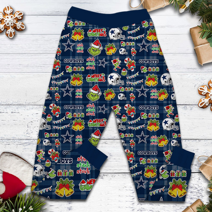 DC Premium NFL They Ain't Us Grinch Pajamas Set DDT CTND