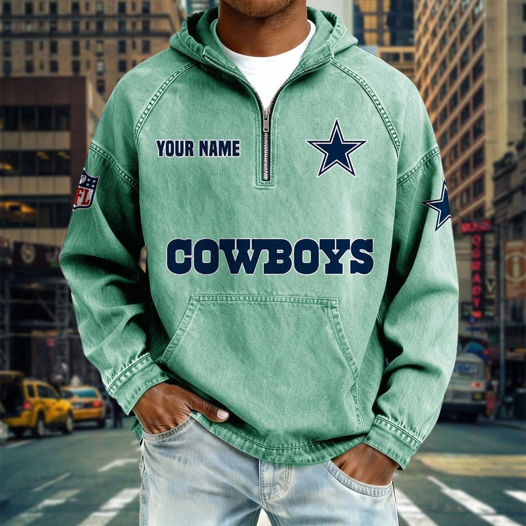 DC x NFL Denim Long - Sleeved Hooded Sweatshirt DDT NTL