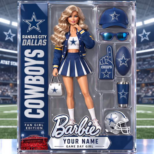 DC x Personalized NFL Ken Acrylic Block Plaque Action Figure Box