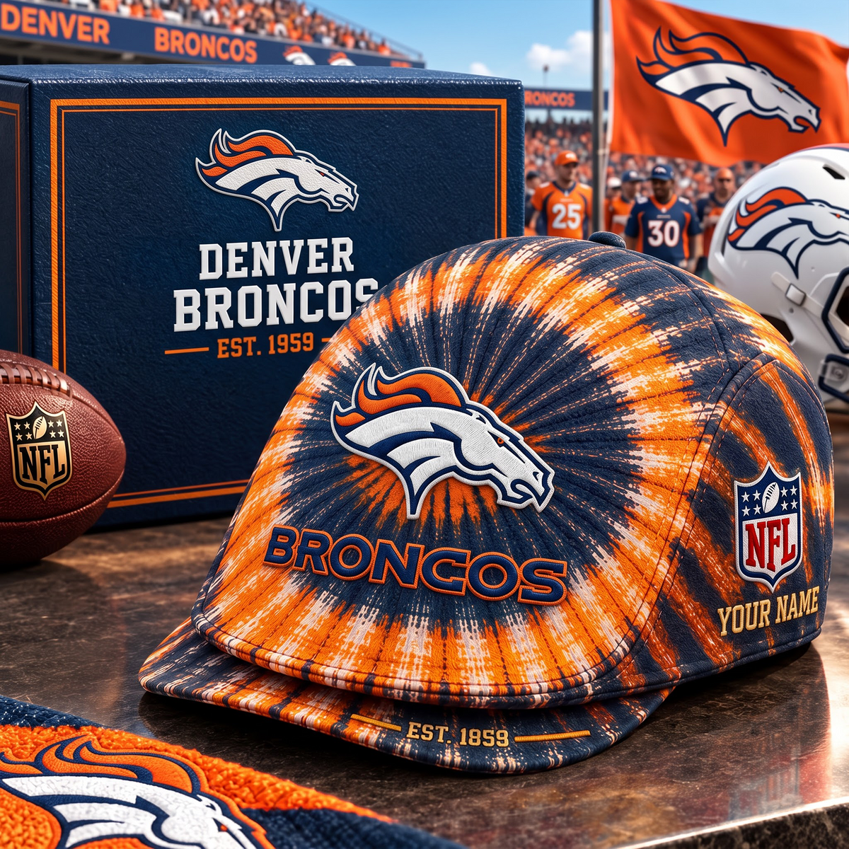 DEN X Custom-Printed Jeff Hat – Gift for NFL Fans (Limited Edition, Name Customizable)