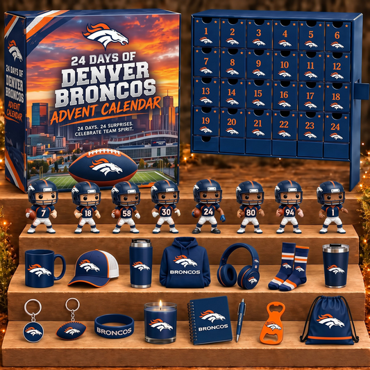 DEN X NFL Personalized 24 Days Of American Football Advent Calendar Blink Box
