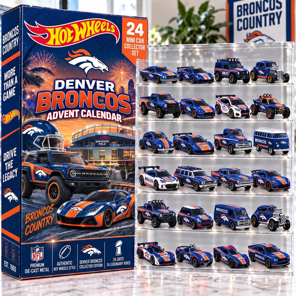 DEN X Premium NFL Mini Car Advent Collection
