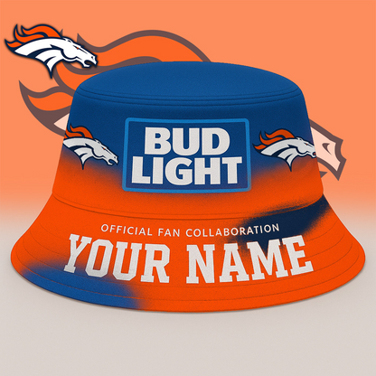 DEN x NFL Bud Light Personalized Bucket Hat DATND TANTD