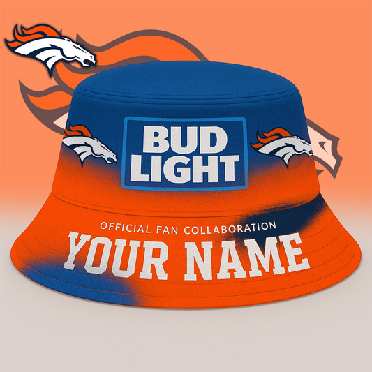 DEN x NFL Bud Light Personalized Bucket Hat DATND TANTD