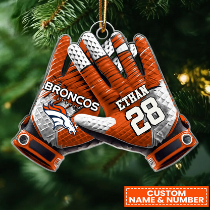 DEN x NFL Customized Christmas Acrylic Ornament DATND TANTD