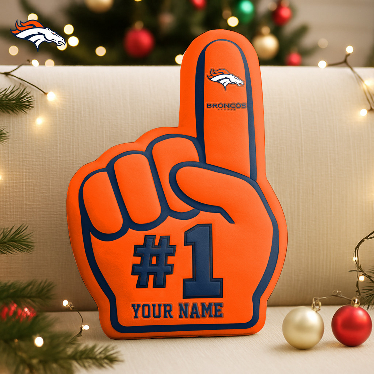 DEN x NFL Customized Shaped Pillow Christmas DATND TANTD