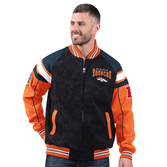 DEN x NFL Officially Licensed Faux Suede Jacket DATND TANTD