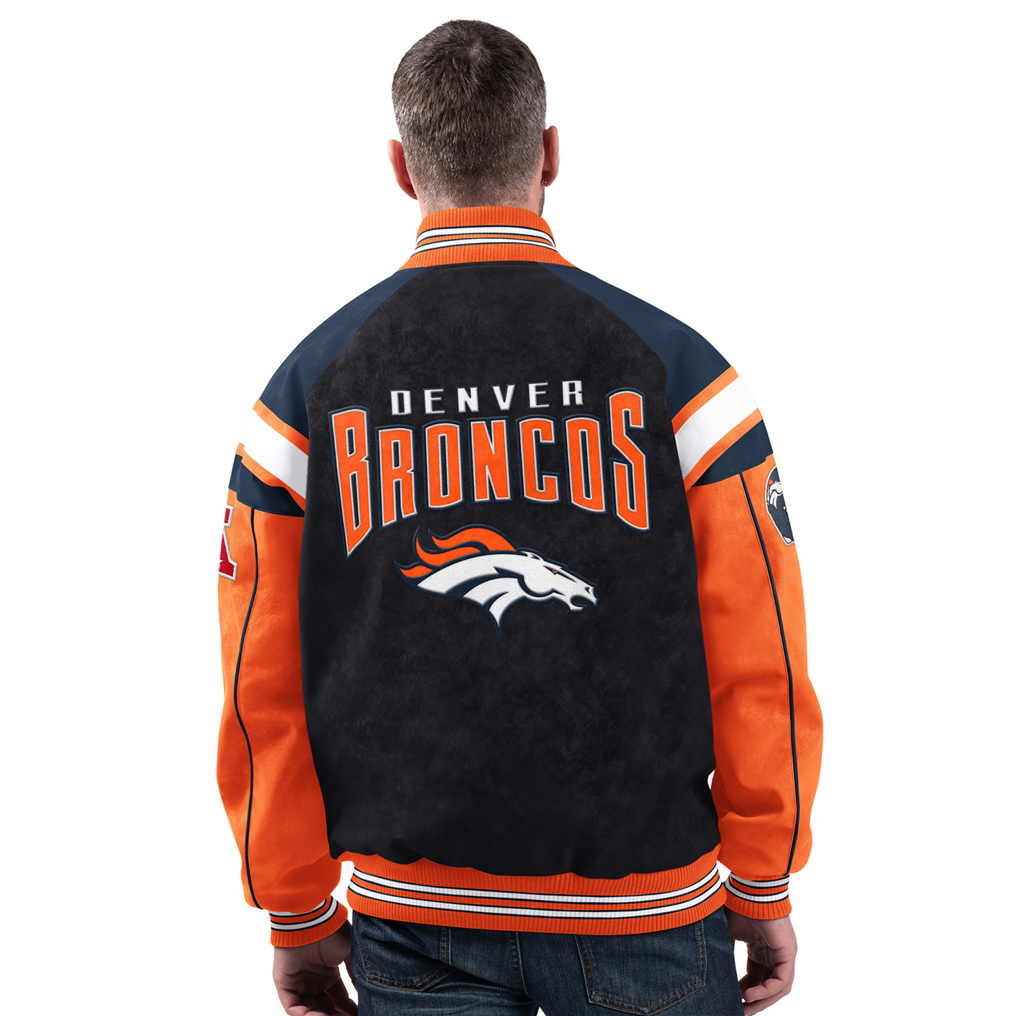 DEN x NFL Officially Licensed Faux Suede Jacket DATND TANTD