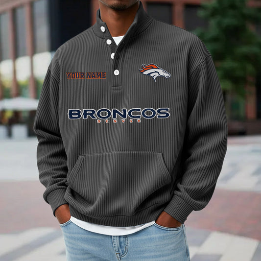DEN x NFL Waffle High Neck Long Sleeved Sweatshirt DATND TANTD 221125