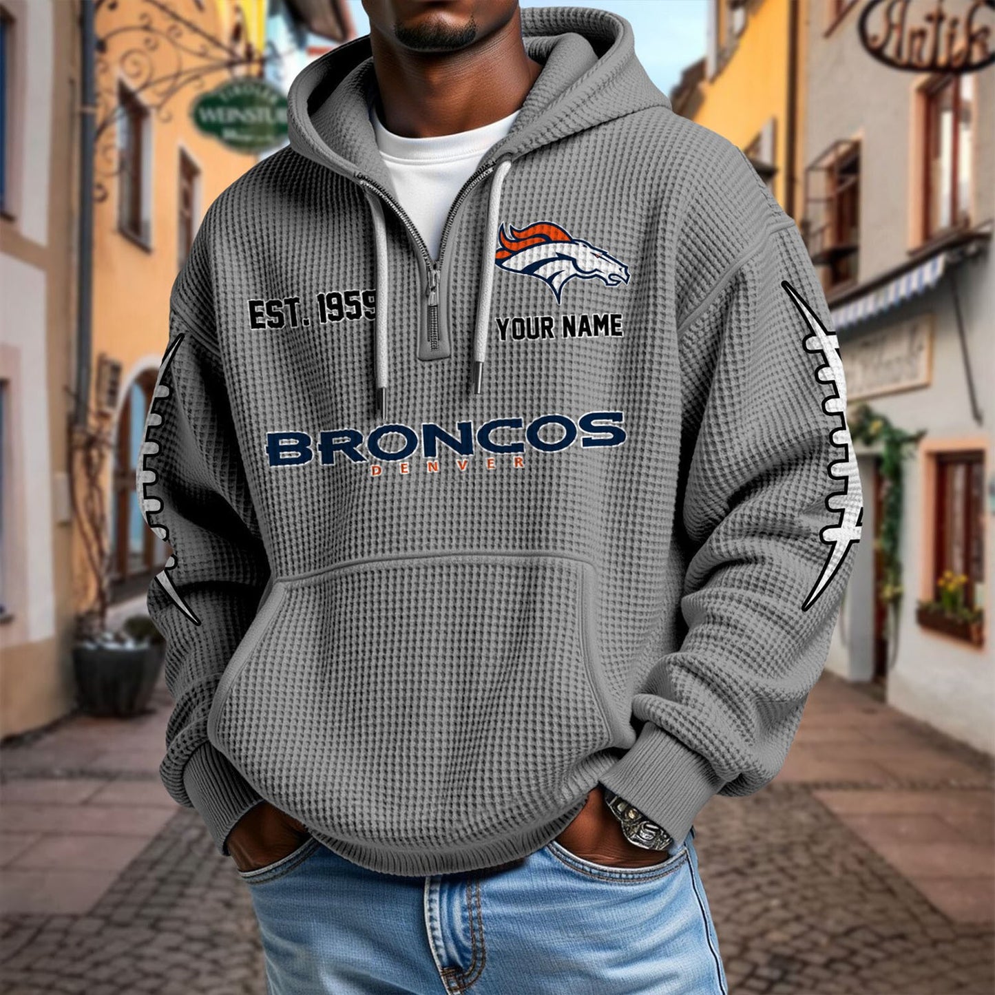 DEN x NFL Waffle Hoodie DatND DVT