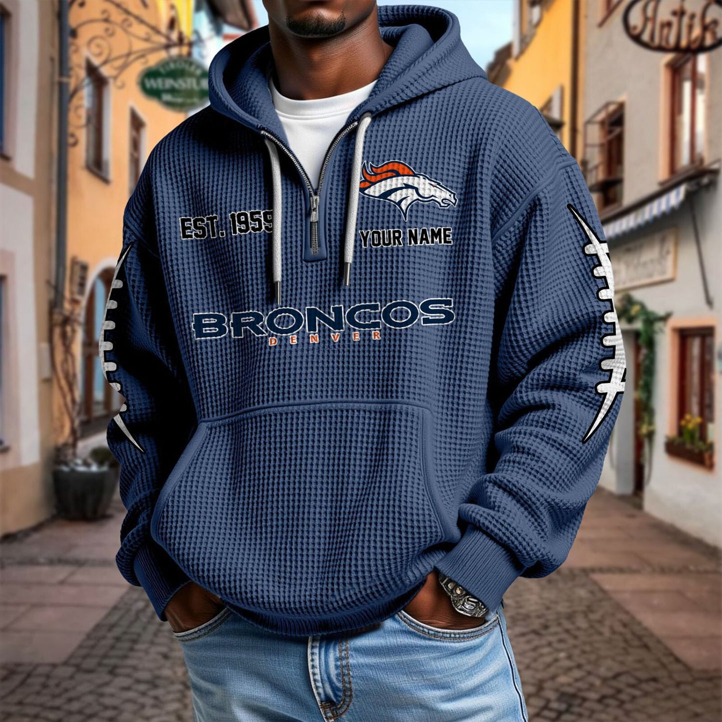 DEN x NFL Waffle Hoodie DatND DVT