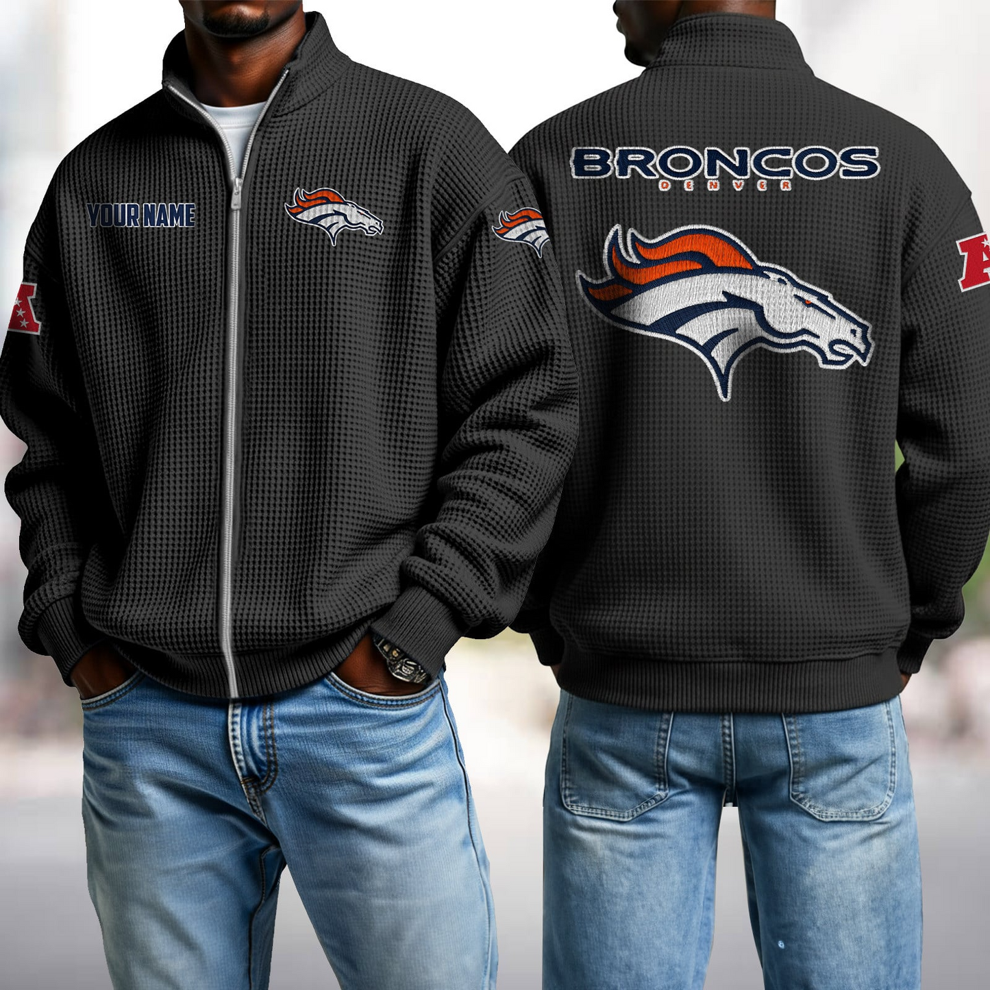 DEN x NFL Waffle Zip-Up Sweatshirt DatND DVT