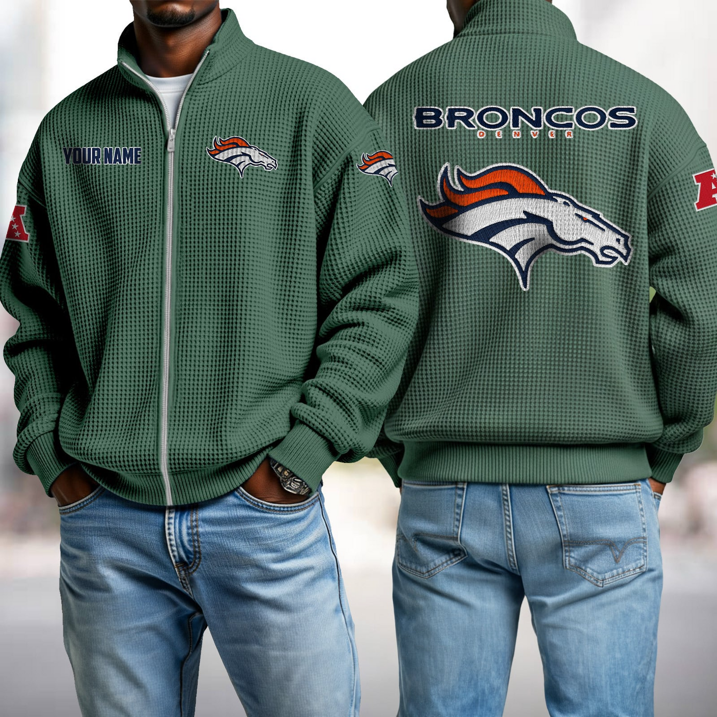 DEN x NFL Waffle Zip-Up Sweatshirt DatND DVT