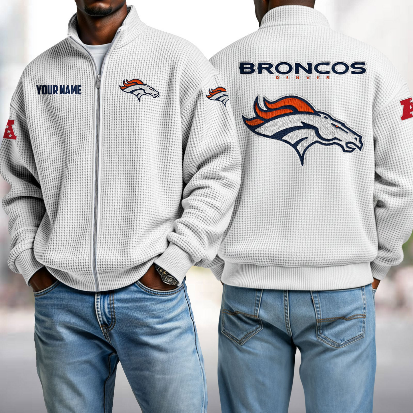 DEN x NFL Waffle Zip-Up Sweatshirt DatND DVT