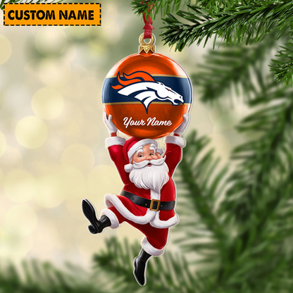 DEN x Personalized NFL Acrylic Ornament Christmas DATND TANTD
