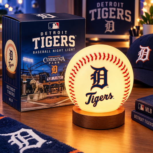 DET X MLB Baseball Night Light Lamp