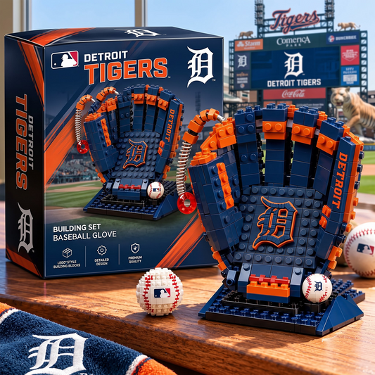 DET X MLB Teams Baseball Glove Building Block Set