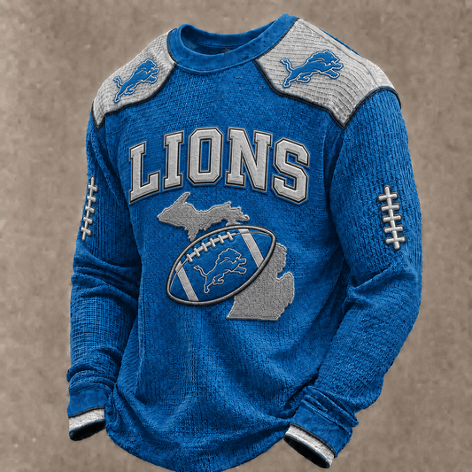 DET X Premium NFL  Vintage Baseball Stitch Sweatshirt