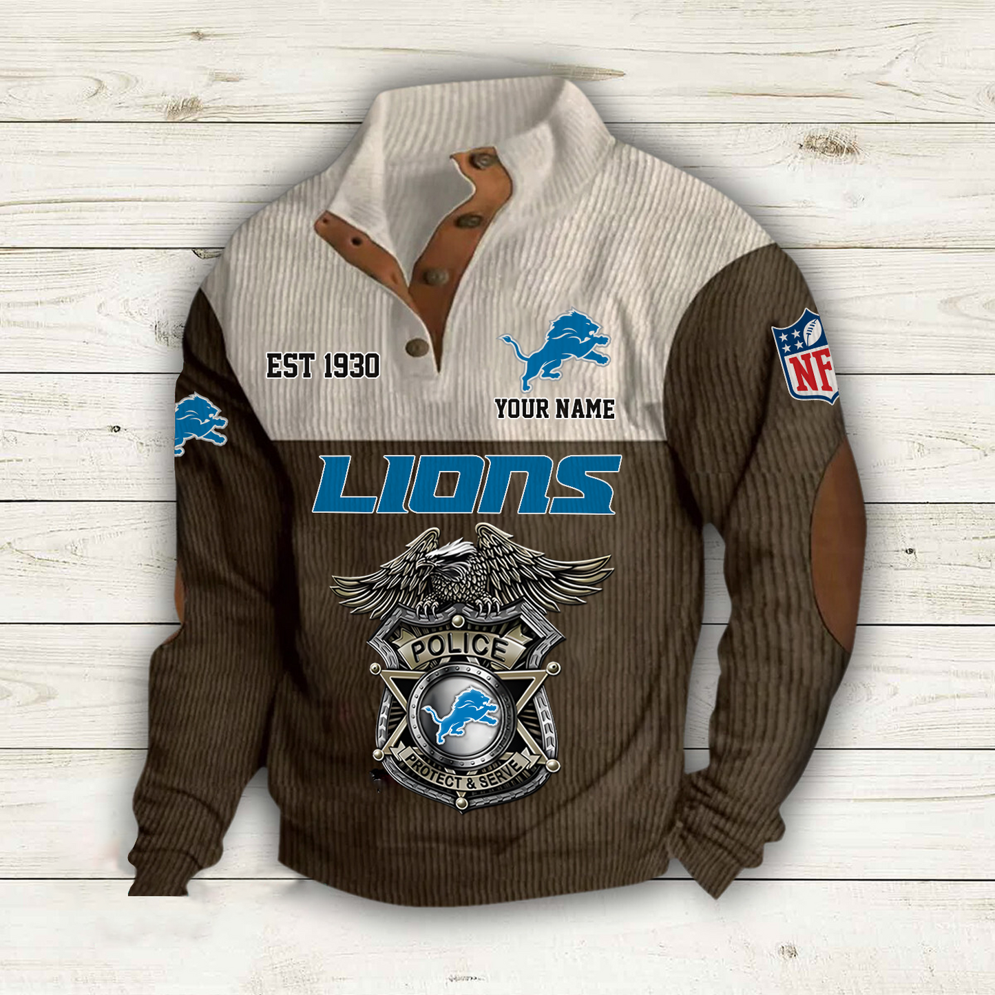 DET x NFL Custom Name Sport Sweatshirt DatND DVT