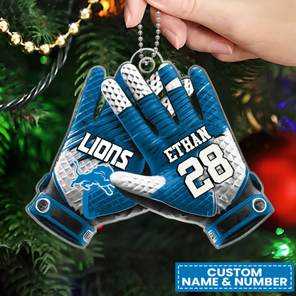 DET x NFL Customized Christmas Acrylic Ornament DATND TANTD