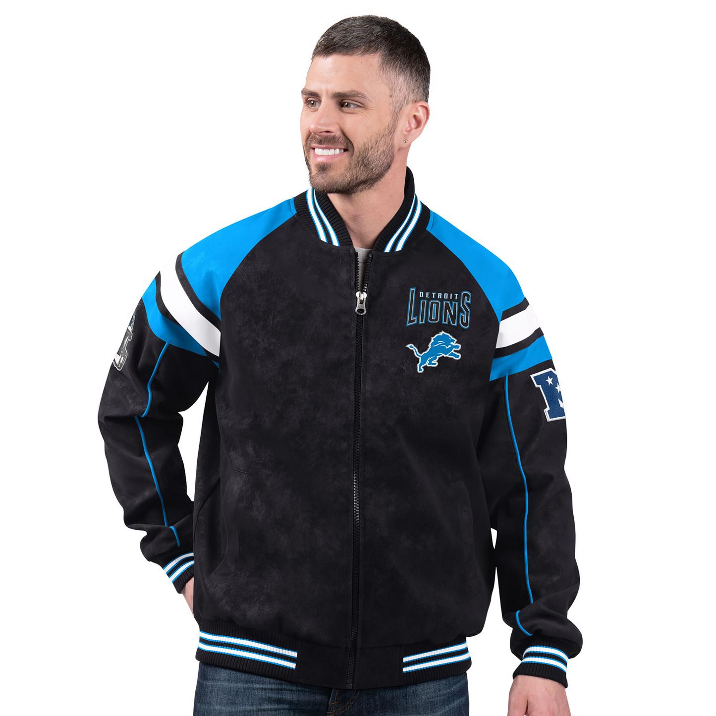 DET x NFL Officially Licensed Faux Suede Jacket DATND TANTD