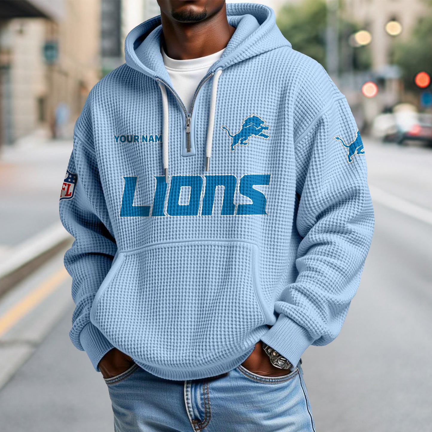 DET x NFL Waffle Hoodie DatND DVT
