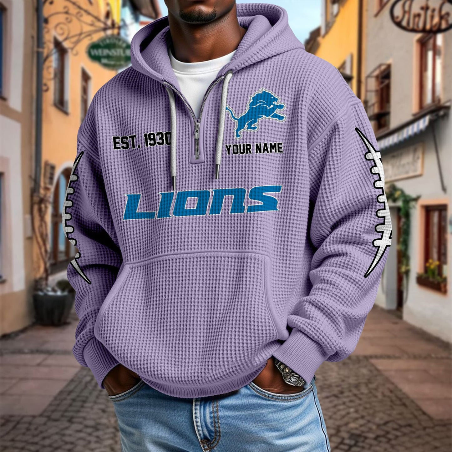 DET x NFL Waffle Hoodie DatND DVT