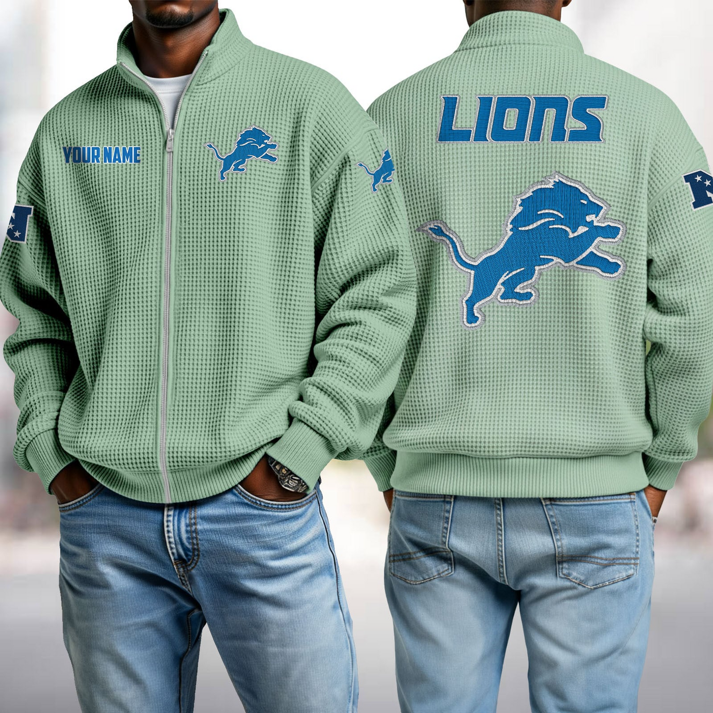 DET x NFL Waffle Zip-Up Sweatshirt DatND DVT