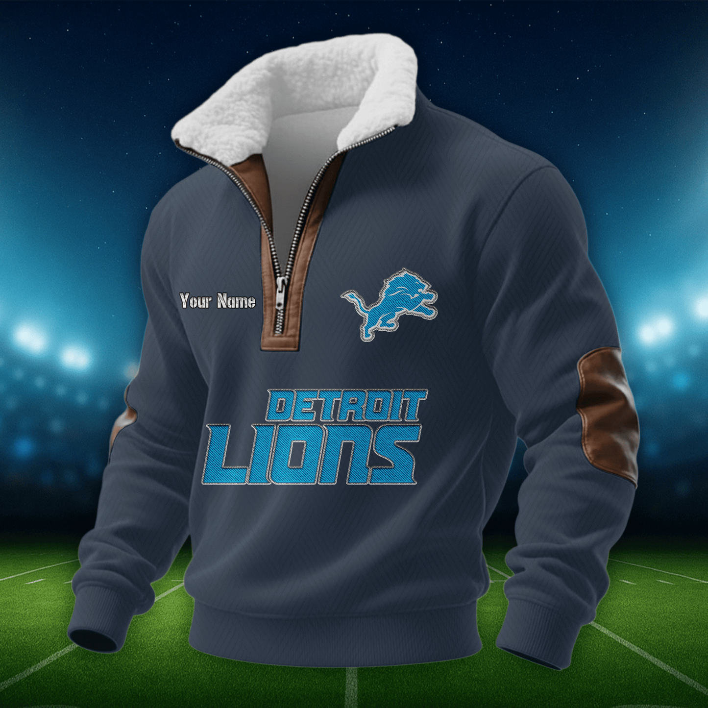 DL NFL Men Fur Collar Sweatshirt DDT CTND