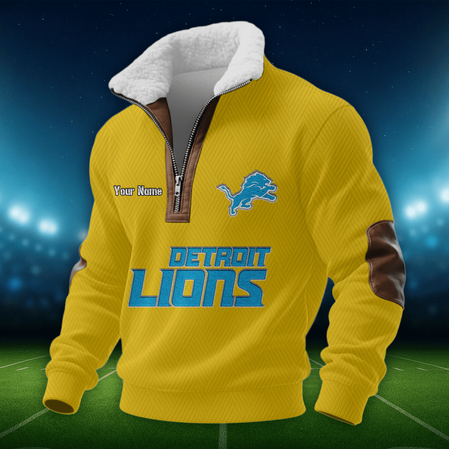 DL NFL Men Fur Collar Sweatshirt DDT CTND