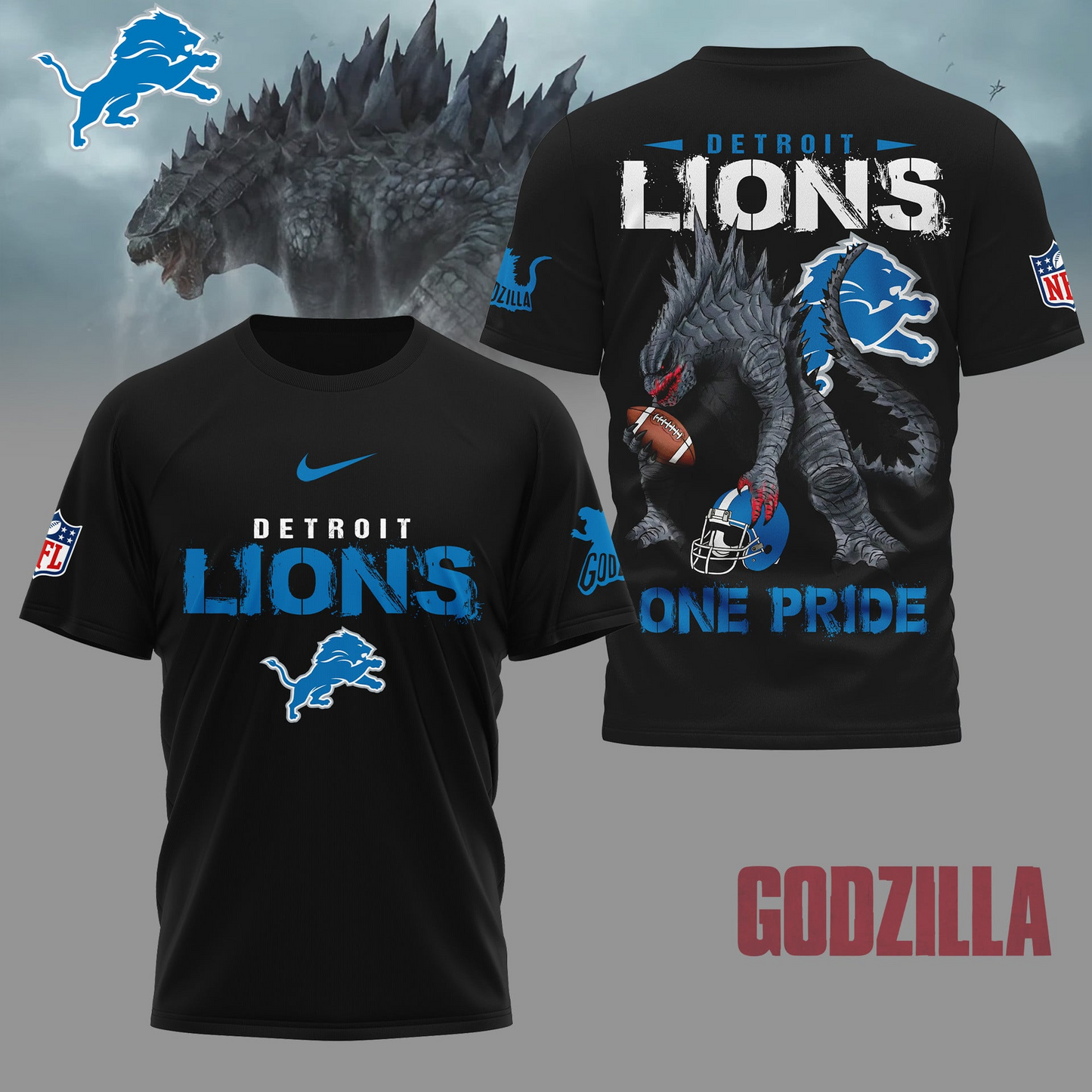 DL Premium NFL Godzilla Football Shirt DDT CTND