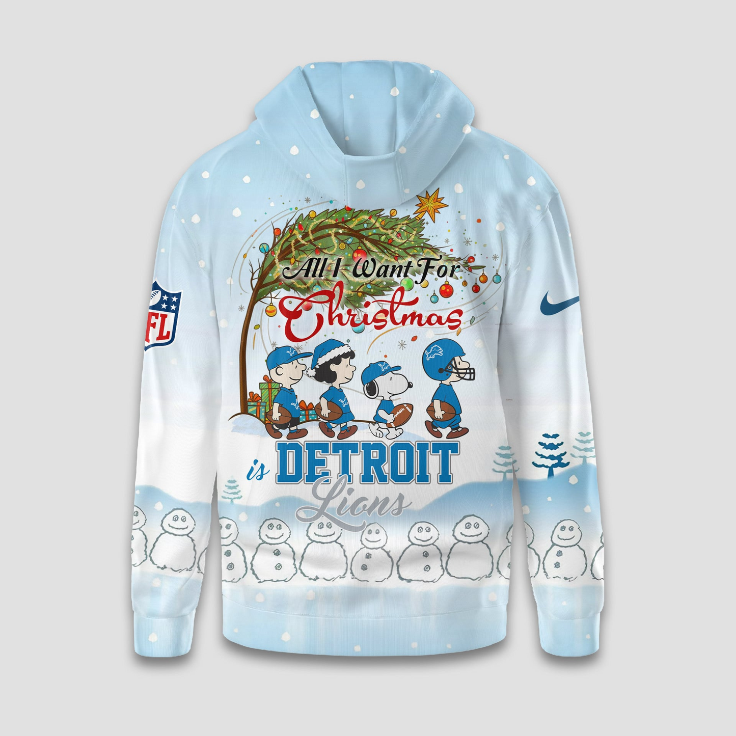 DL Premium NFL Peanuts Snow Day Hoodie DDT CTND