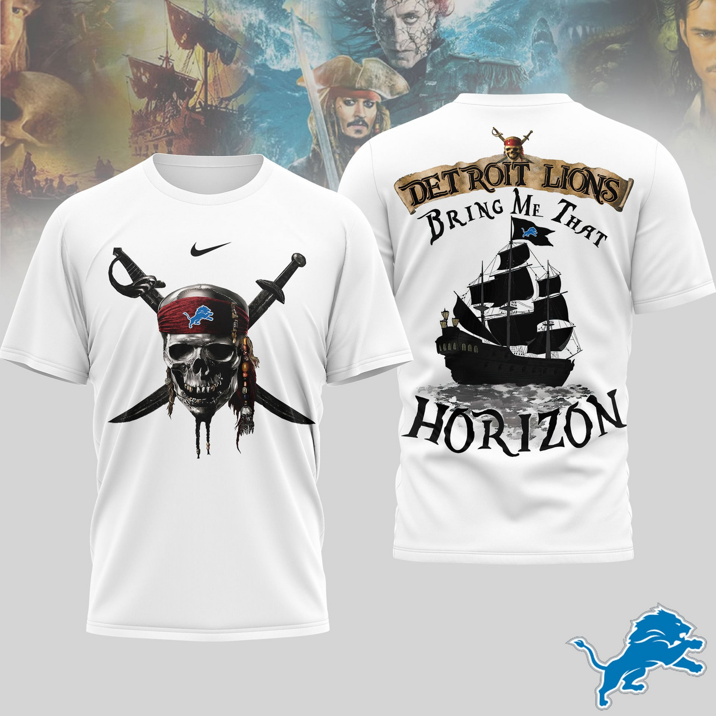 DL Premium NFL Pirates Of The Caribbean 3D Shirt DDT NTL