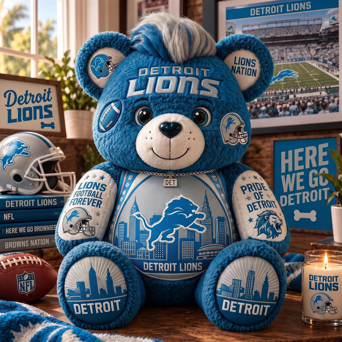 DL x NFL Bear Custom Shaped Pillow