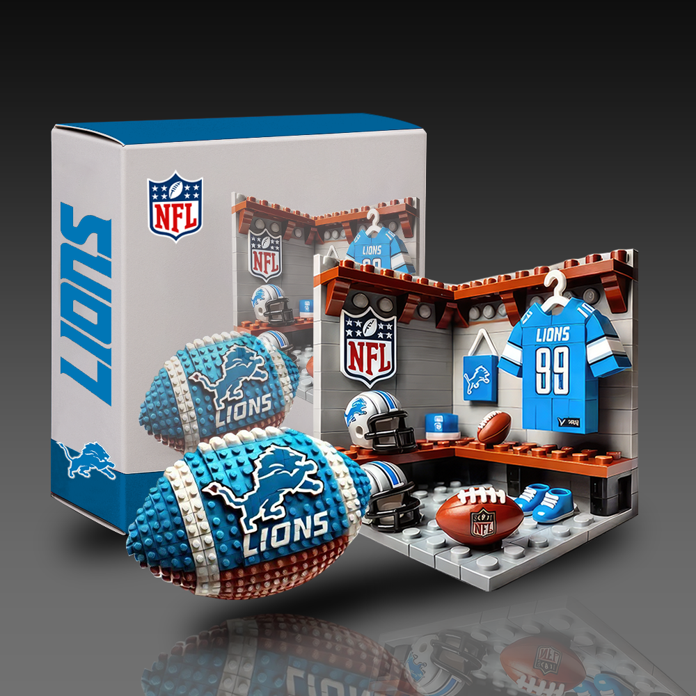 NFL Team Ball & Changing Room Building Block Football Set DDT CTND