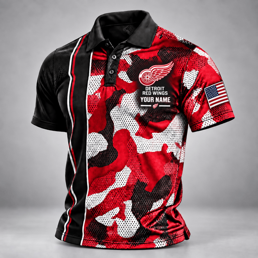 DRW x NHL x USVeteran Premium Personalized Polo Shirt