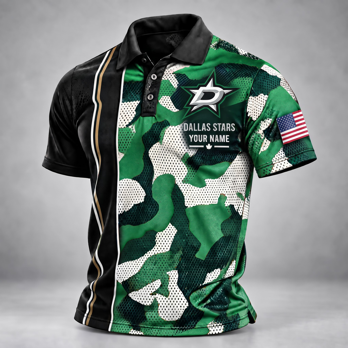 DS x NHL x USVeteran Premium Personalized Polo Shirt