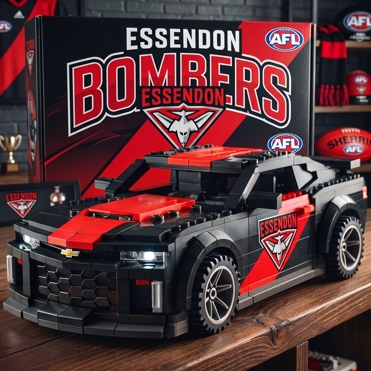 ESS x AFL Team Muscle Car Building Block Set