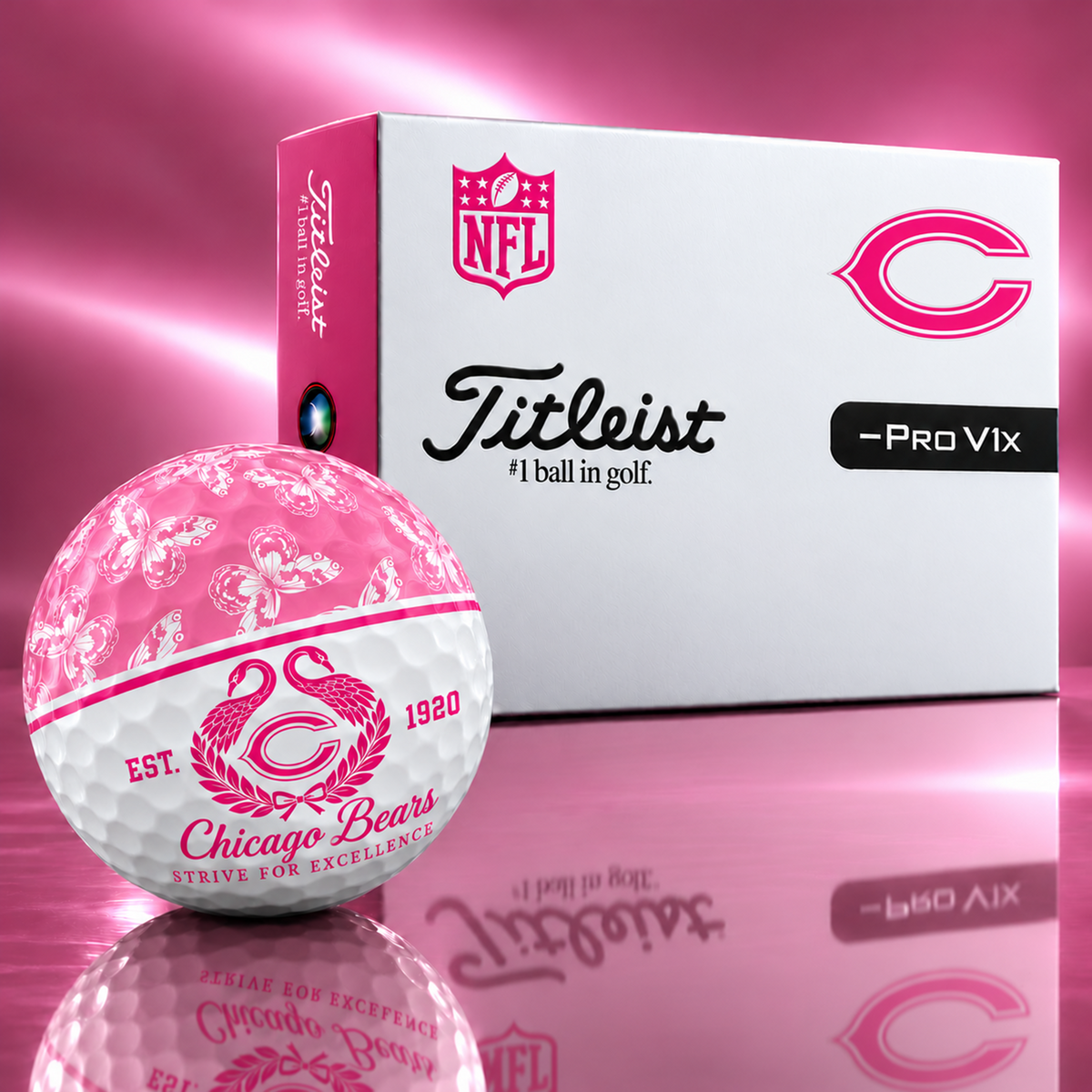 Exclusive Elegant NFL x CHI Golf Ball
