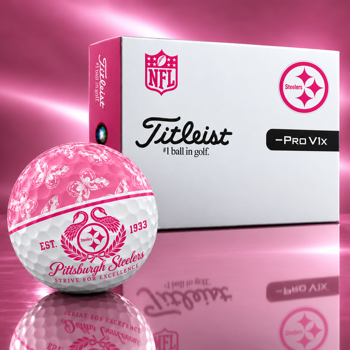 Exclusive Elegant NFL x PIT Golf Ball